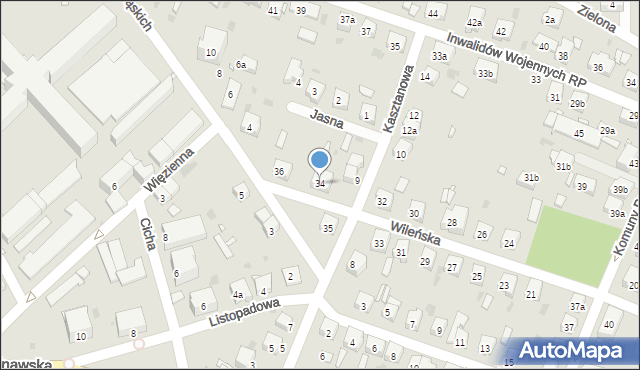 Wołów, Wileńska, 34, mapa Wołów