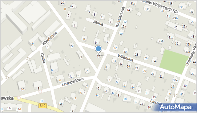 Wołów, Wileńska, 35, mapa Wołów