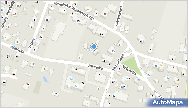 Wołów, Wileńska, 4a, mapa Wołów