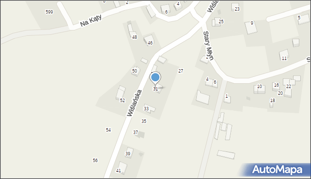 Wołowice, Wiślańska, 31, mapa Wołowice