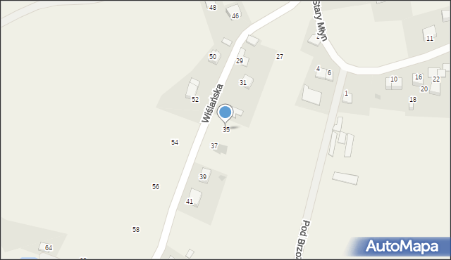 Wołowice, Wiślańska, 35, mapa Wołowice
