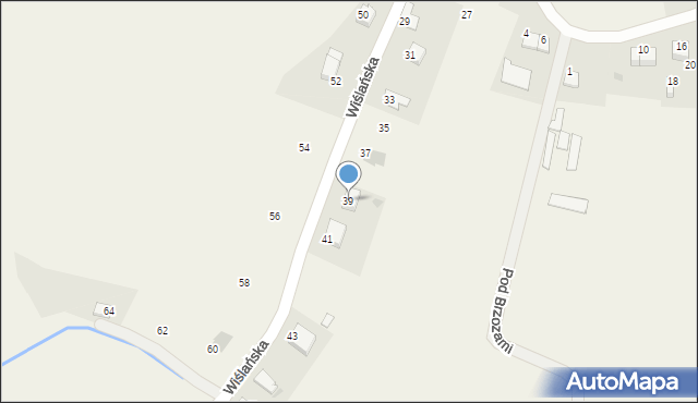 Wołowice, Wiślańska, 39, mapa Wołowice