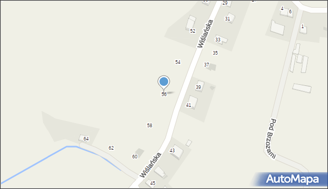 Wołowice, Wiślańska, 56, mapa Wołowice