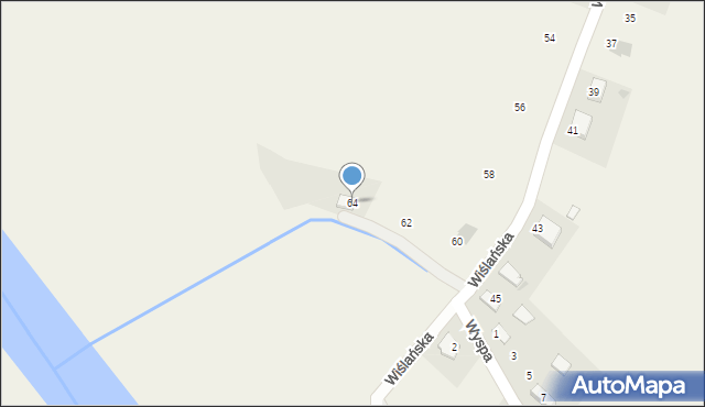 Wołowice, Wiślańska, 64, mapa Wołowice