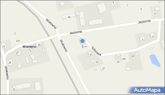 Wołowno, Wichrowa, 6, mapa Wołowno