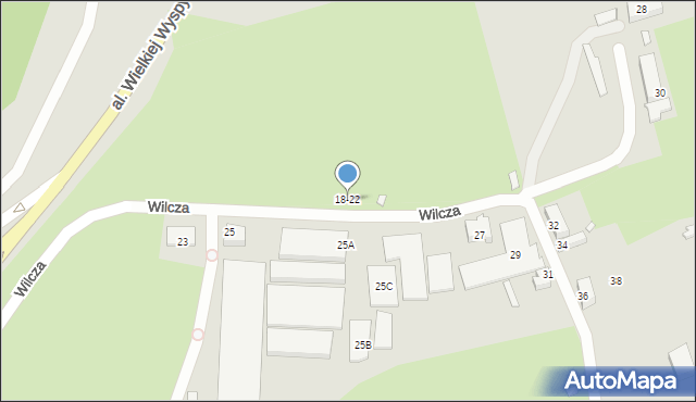 Wrocław, Wilcza, 18-22, mapa Wrocławia