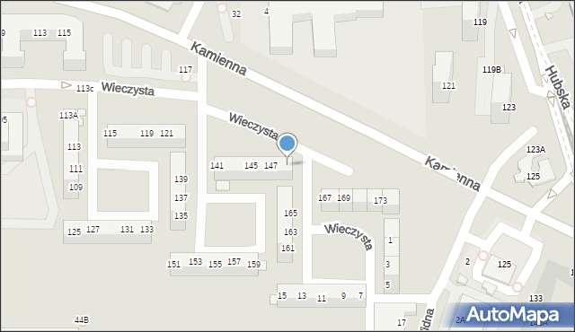 Wrocław, Wieczysta, 149, mapa Wrocławia