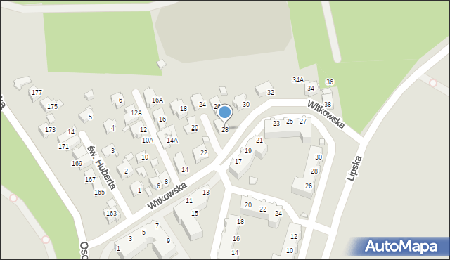 Wrocław, Witkowska, 28, mapa Wrocławia