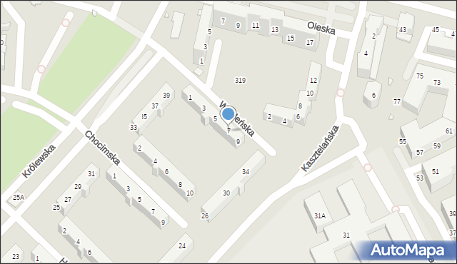 Wrocław, Wiedeńska, 7, mapa Wrocławia