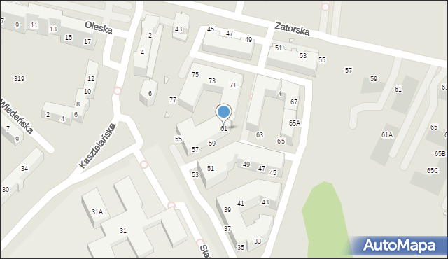 Wrocław, Wilanowska, 61, mapa Wrocławia