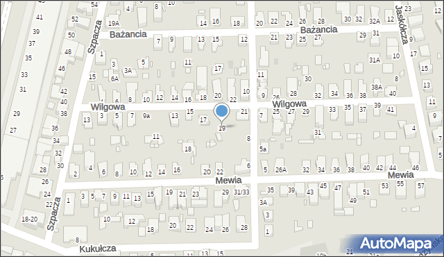 Wrocław, Wilgowa, 19, mapa Wrocławia