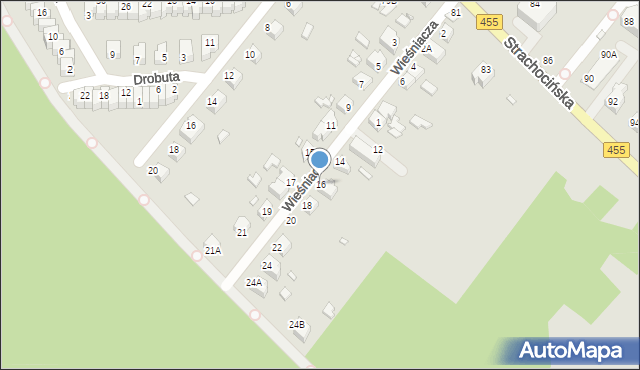 Wrocław, Wieśniacza, 16, mapa Wrocławia