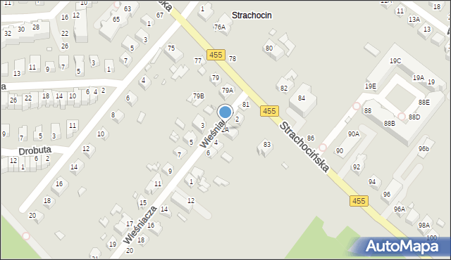 Wrocław, Wieśniacza, 2A, mapa Wrocławia