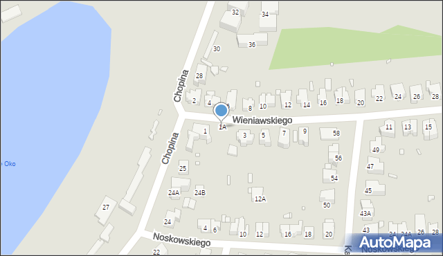 Wrocław, Wieniawskiego Henryka, 1A, mapa Wrocławia