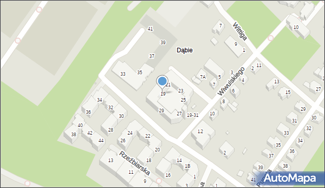 Wrocław, Wiwulskiego Antoniego, 19, mapa Wrocławia