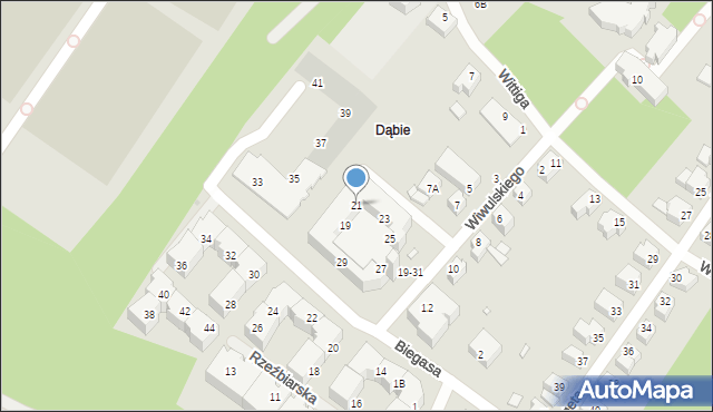 Wrocław, Wiwulskiego Antoniego, 21, mapa Wrocławia