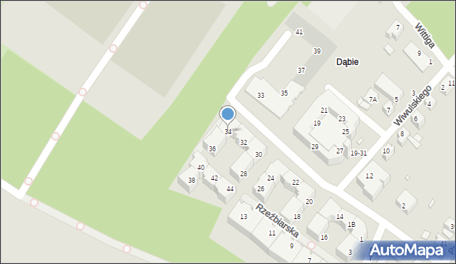 Wrocław, Wiwulskiego Antoniego, 34, mapa Wrocławia