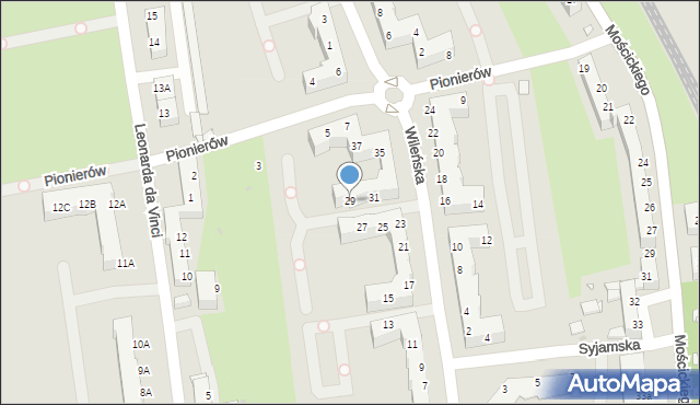 Wrocław, Wileńska, 29, mapa Wrocławia