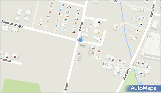 Wrocław, Wittek Marii, gen., 19, mapa Wrocławia