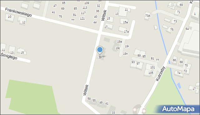 Wrocław, Wittek Marii, gen., 27, mapa Wrocławia