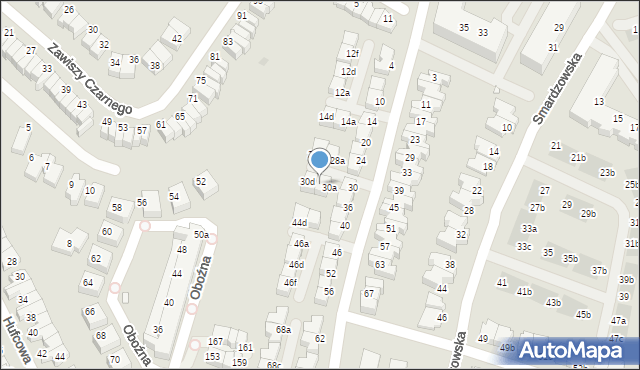 Wrocław, Wierzyńskiego Kazimierza, 30b, mapa Wrocławia