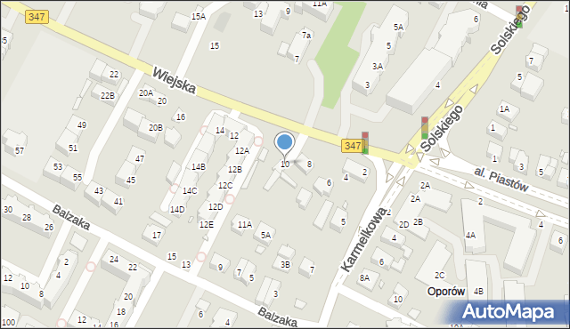 Wrocław, Wiejska, 10, mapa Wrocławia