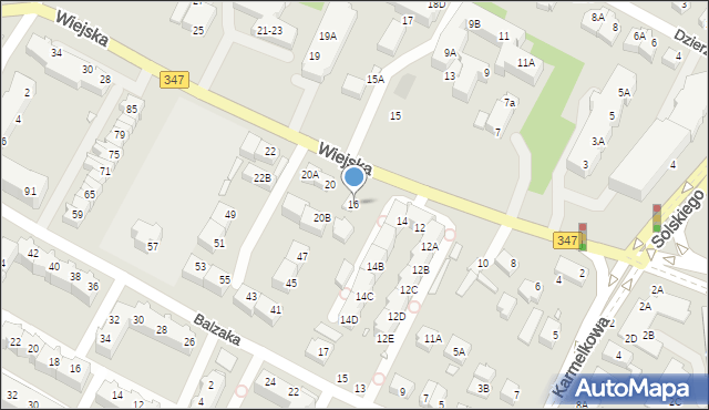 Wrocław, Wiejska, 16, mapa Wrocławia