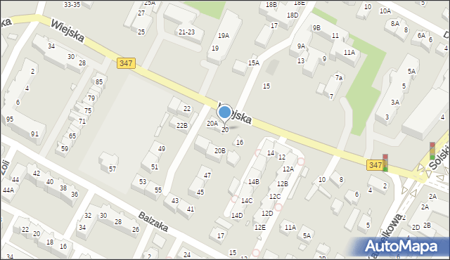 Wrocław, Wiejska, 20, mapa Wrocławia