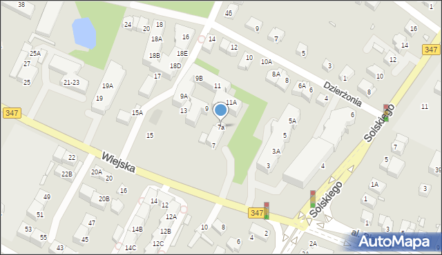 Wrocław, Wiejska, 7a, mapa Wrocławia