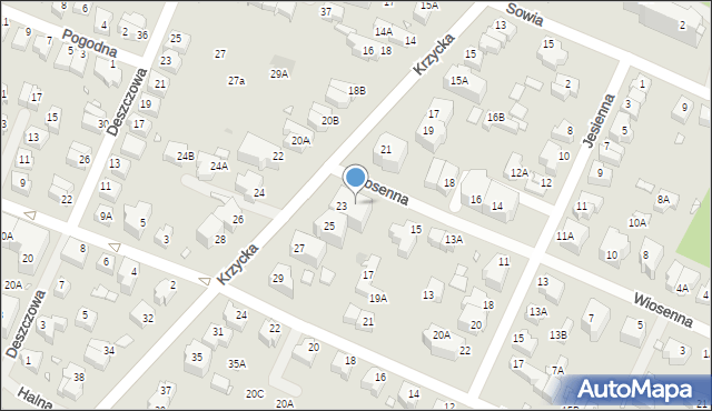 Wrocław, Wiosenna, 19, mapa Wrocławia