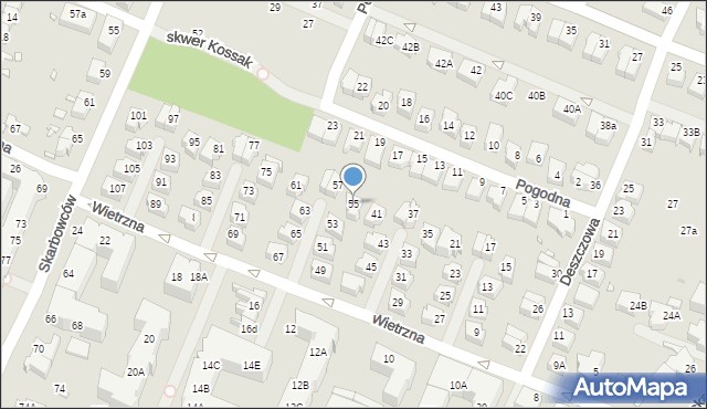 Wrocław, Wietrzna, 55, mapa Wrocławia