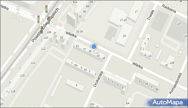 Wrocław, Wielka, 41, mapa Wrocławia