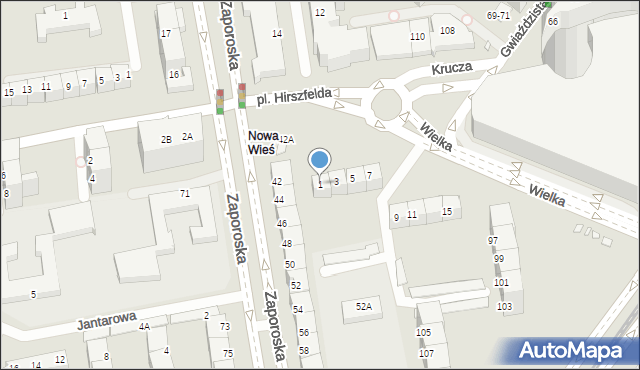 Wrocław, Wielka, 1, mapa Wrocławia