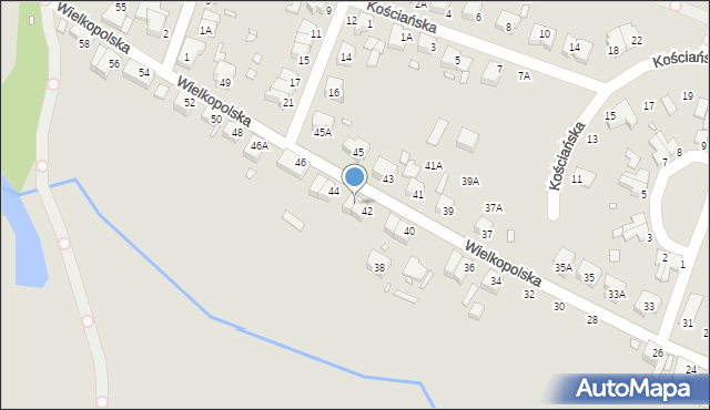 Wrocław, Wielkopolska, 42A, mapa Wrocławia