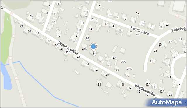 Wrocław, Wielkopolska, 45, mapa Wrocławia