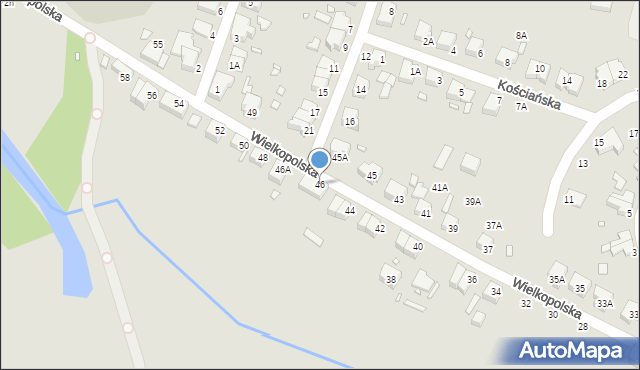 Wrocław, Wielkopolska, 46, mapa Wrocławia