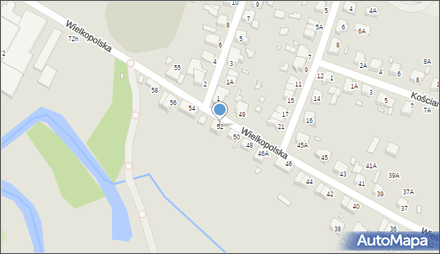 Wrocław, Wielkopolska, 52, mapa Wrocławia