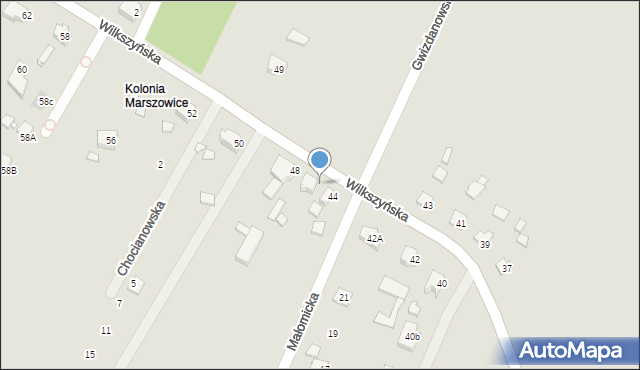 Wrocław, Wilkszyńska, 46, mapa Wrocławia