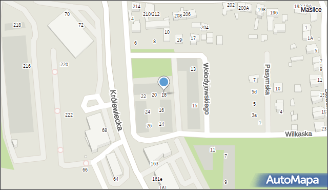 Wrocław, Wilkaska, 18, mapa Wrocławia