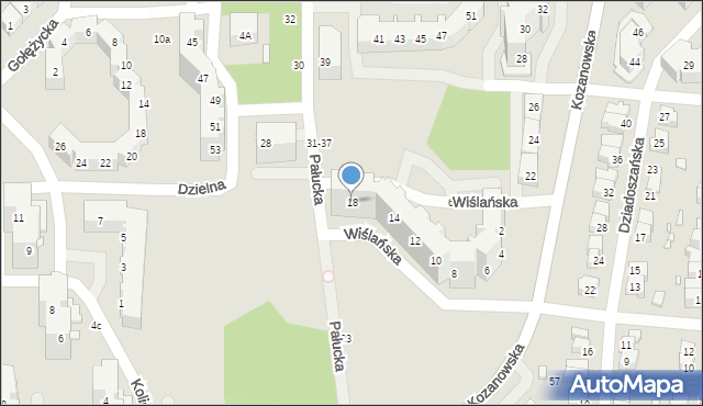 Wrocław, Wiślańska, 18, mapa Wrocławia