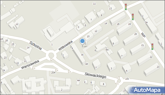 Września, Witkowska, 4a, mapa Wrześni