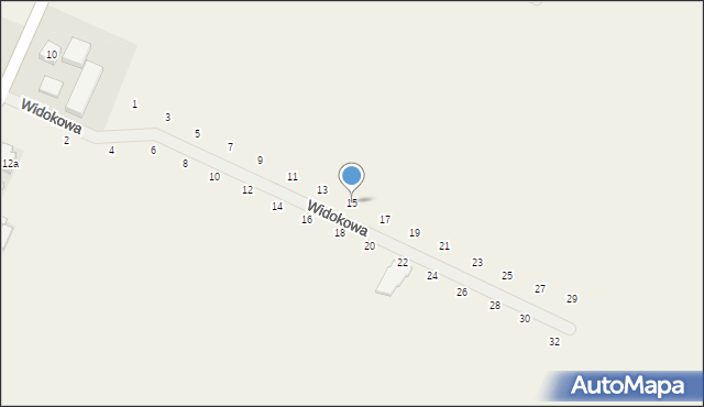 Wysocko Małe, Widokowa, 15, mapa Wysocko Małe