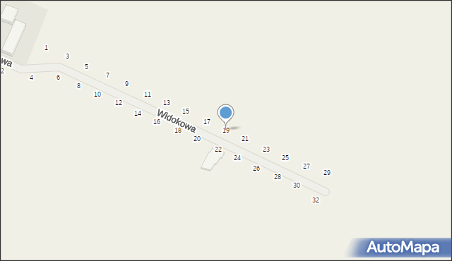 Wysocko Małe, Widokowa, 19, mapa Wysocko Małe