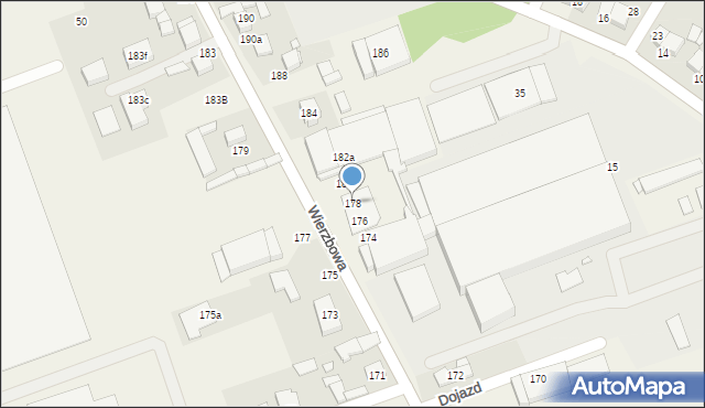 Wysogotowo, Wierzbowa, 178, mapa Wysogotowo