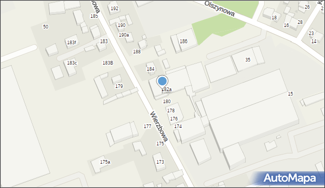 Wysogotowo, Wierzbowa, 182, mapa Wysogotowo