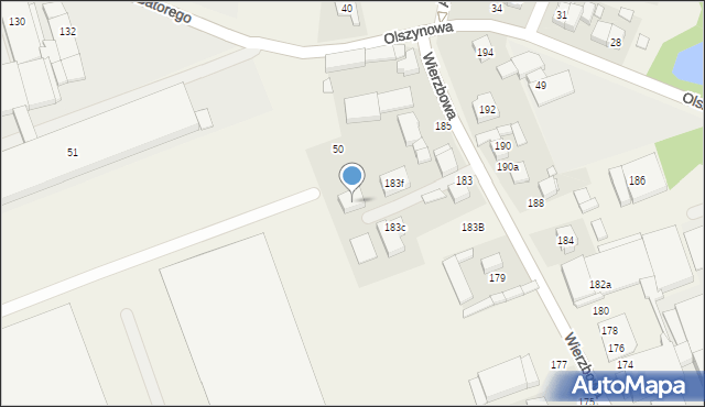 Wysogotowo, Wierzbowa, 183e, mapa Wysogotowo