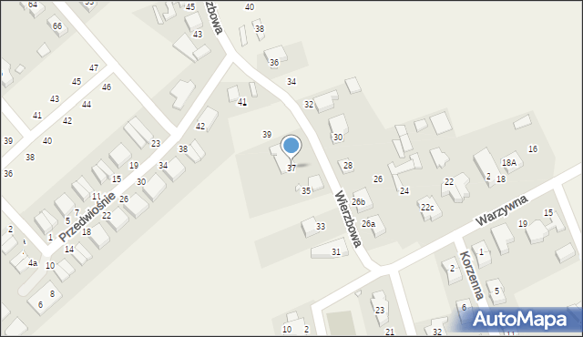 Wysogotowo, Wierzbowa, 37, mapa Wysogotowo