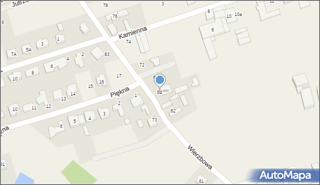 Wysogotowo, Wierzbowa, 64, mapa Wysogotowo