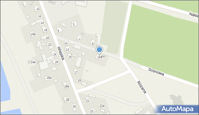 Występ, Wiejska, 11a, mapa Występ