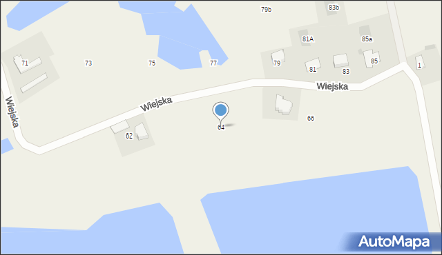 Występ, Wiejska, 64, mapa Występ